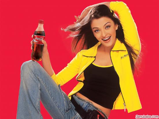 Aishwarya with Coke