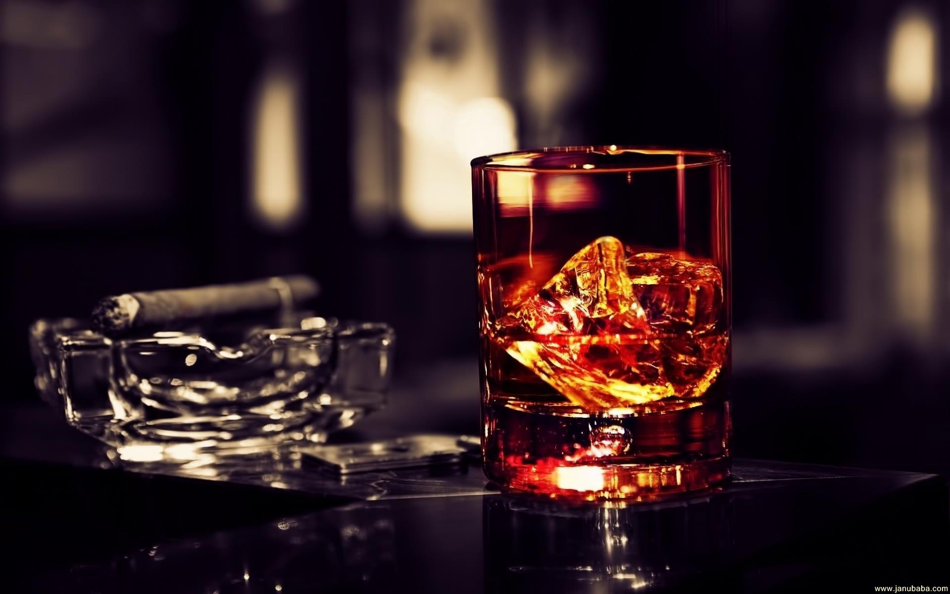 Whisky Ice Cigar Wallpaper 1920x1200